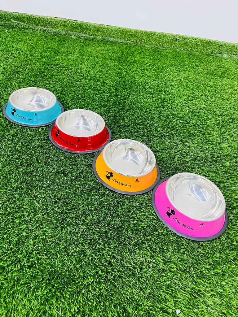 Bol De Acero Inoxidable Love To Live Colores Variados De 18cm