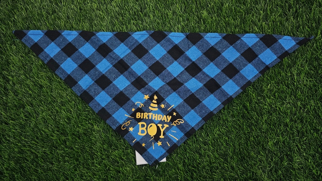 Bandana Para Mascotas De Cumpleaños Azul