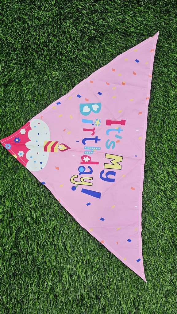 Bandana Para Mascotas De Cumpleaños Rosa