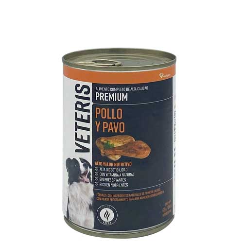 Veteris Comida Para Perro Con Pollo Y Pavo 415g