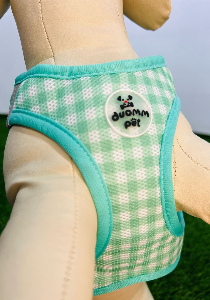 Pechera Duomm Pet Con Patron De Cuadros Colores Variados Talla S