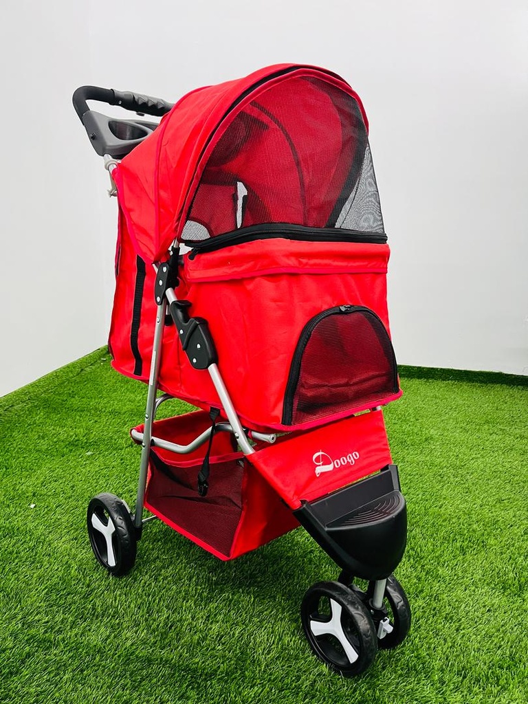 Cochecito Para Mascota Color Rojo