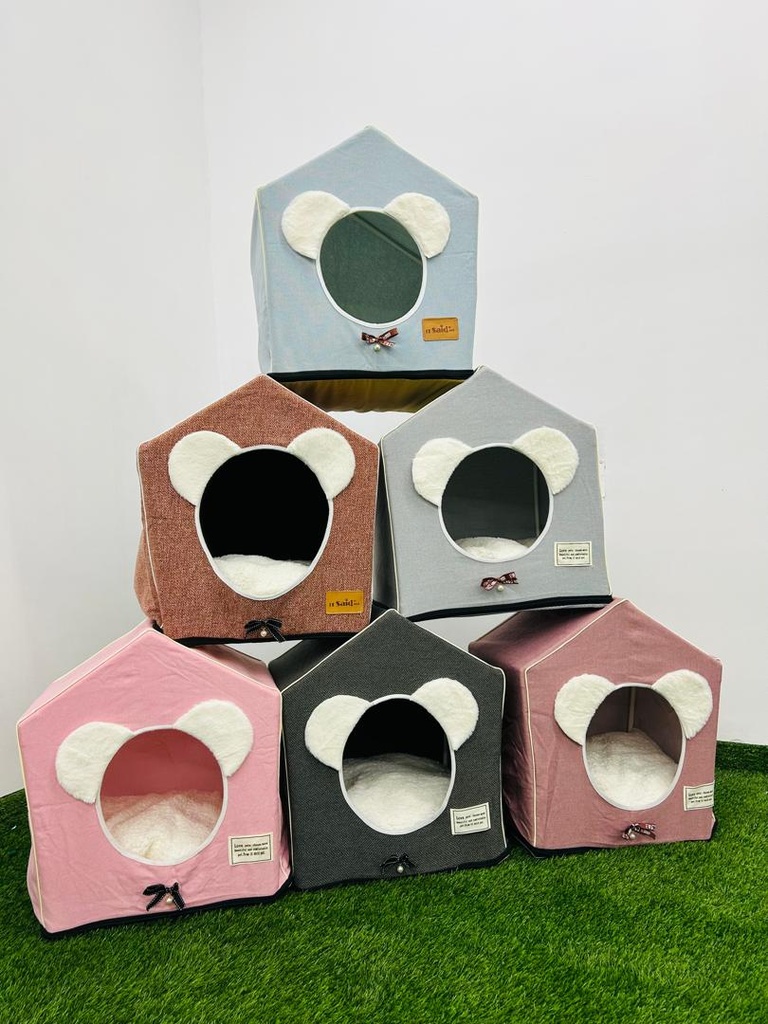 Casita Para Gatos Con Forma De Raton Color Azul