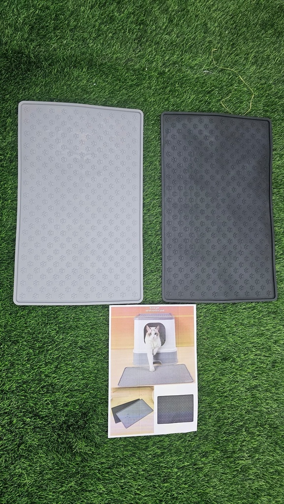 Alfombra De Silica Gel Para Control De Arenero 47cm X 29cm Color Negro