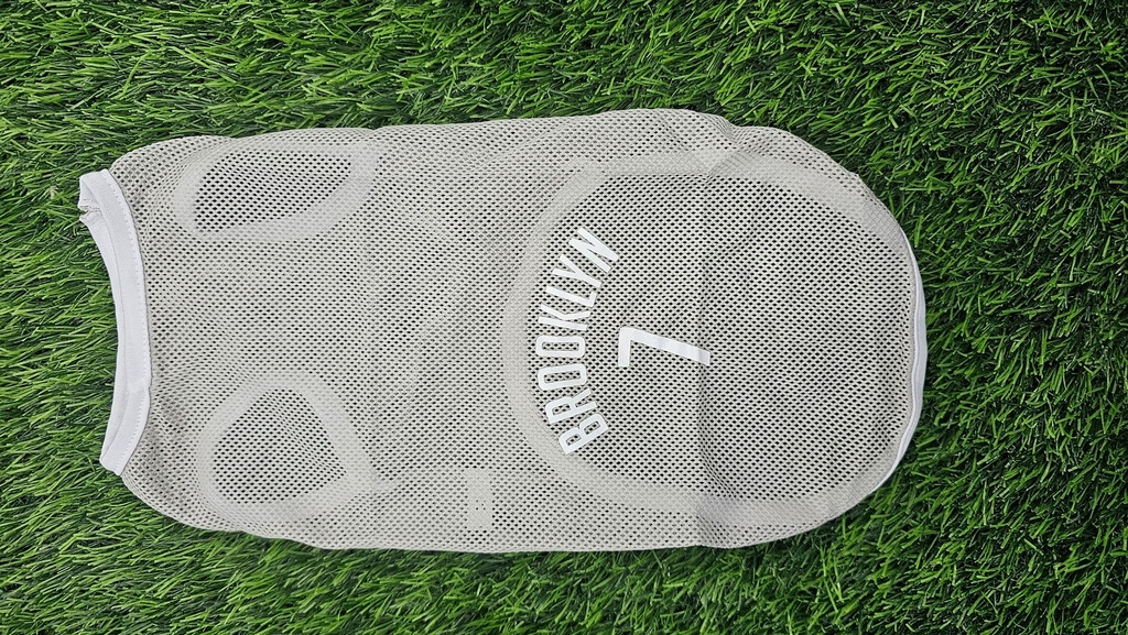 Camisa De Basketball Brooklyn Color Gris Claro Talla L