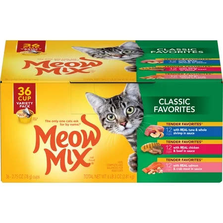 Meow Mix Comida Para Gatos Variety Pack 36 Unidades