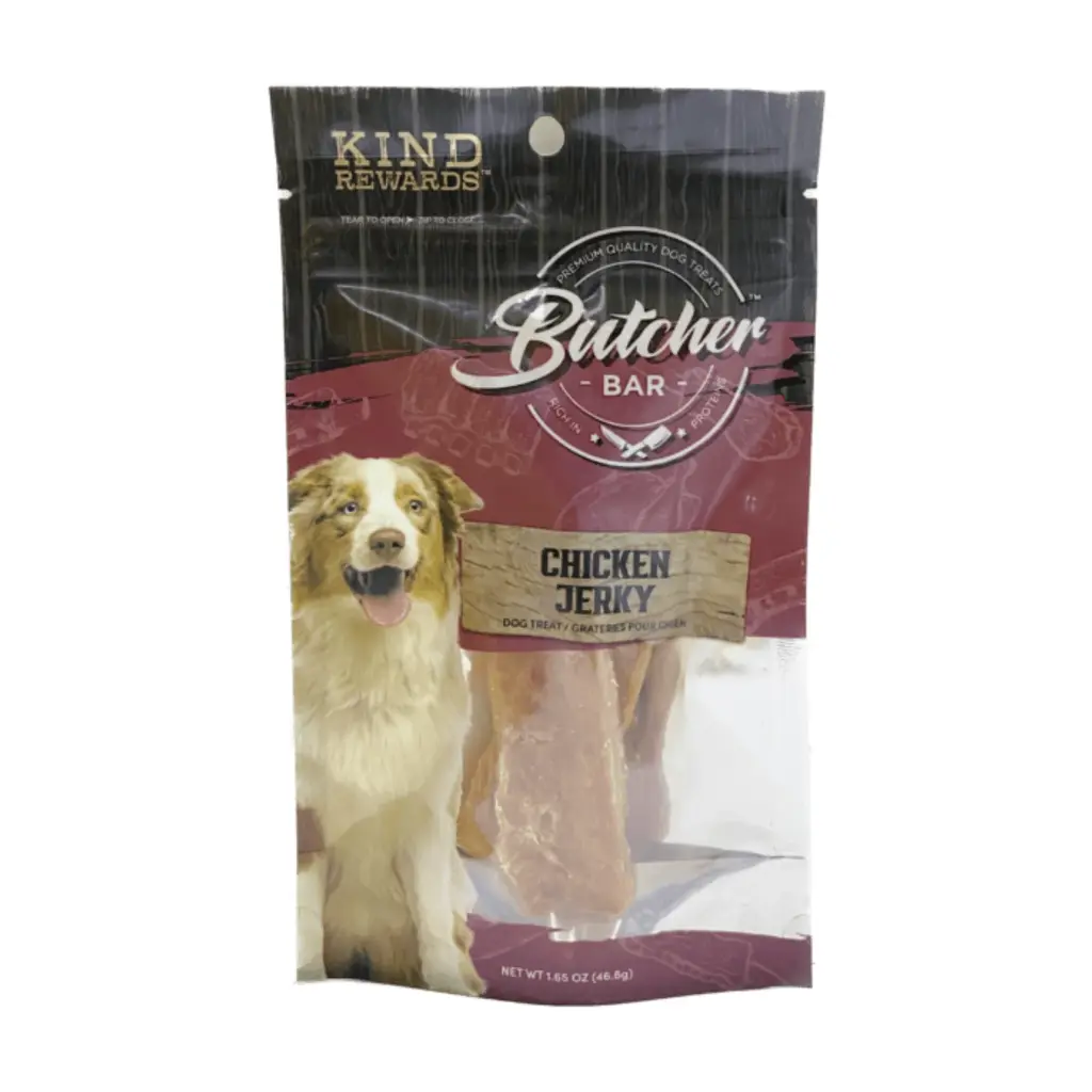 Butcher Bar Chicken Jerky Barra De Golosina Para Perro 1.65 Oz / 46.8 G