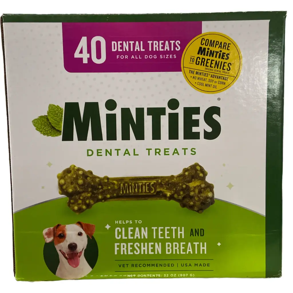 Minties Golosinas Para Tratamiento Dental De Perros 32 Oz - 907g 