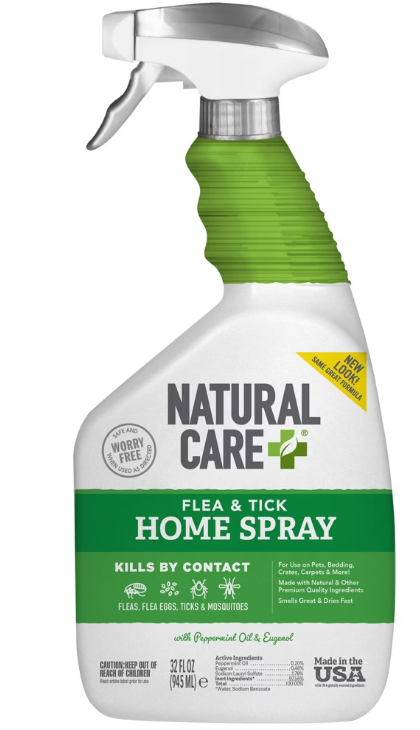 Natural Care Flea & Tick Home Spray Para Mascotas 32 Oz / 945 Ml