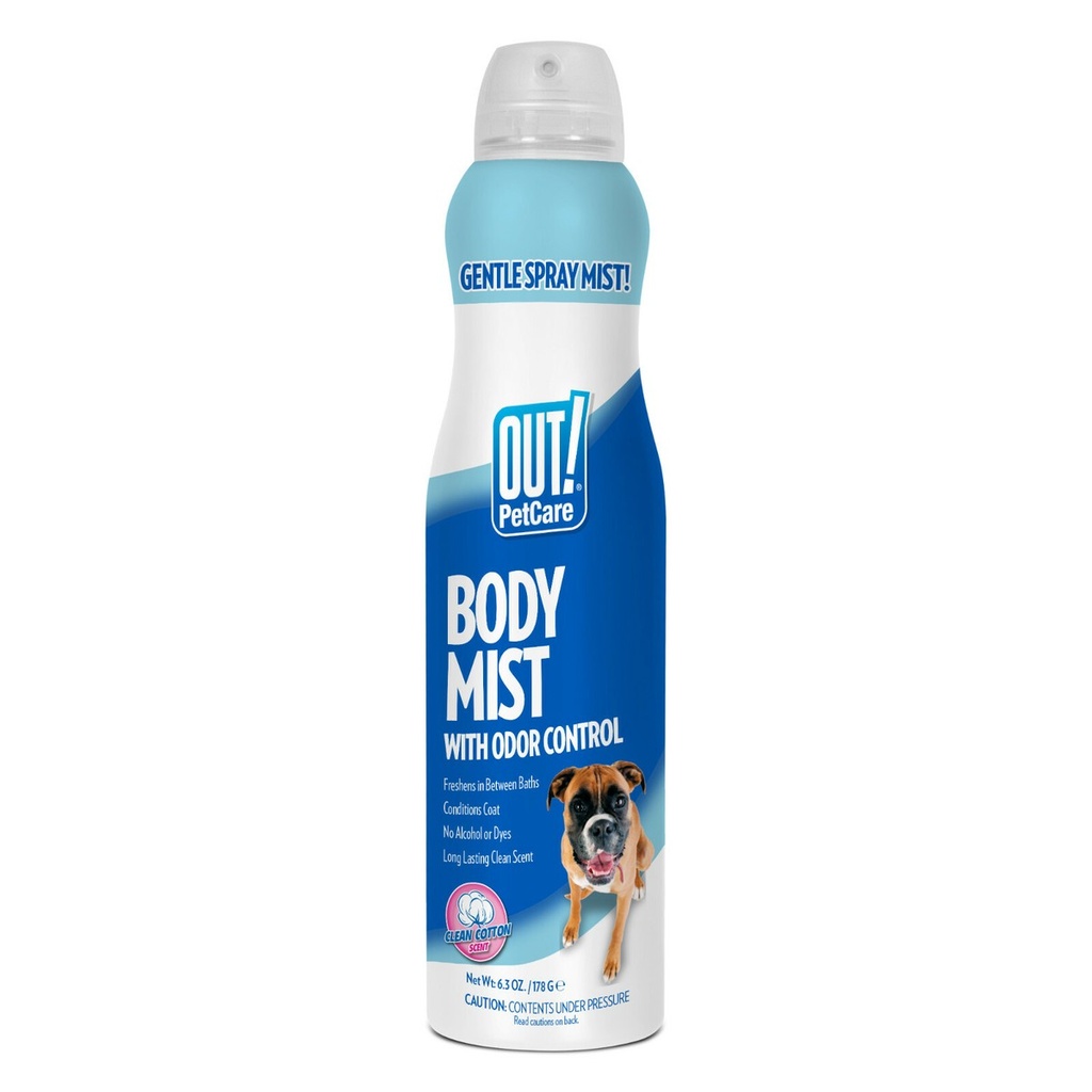 Out Petcare Body Mist Colonia En Spray Control De Olores Clean Cotton 6.3 Oz