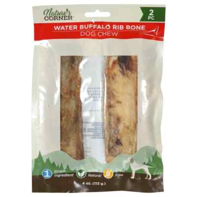 Natures Corner Water Buffalo Rib Bone Dog Chew 4 Oz / 113 G