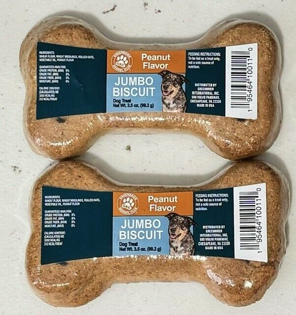 Greenbrier Kennel Club Peanut Flavor Jumbo Biscuit 3.5 Oz / 100 Gr