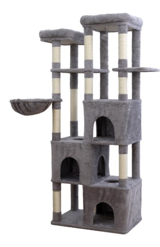 VIBRANT LIFE ARBOL PARA GATOS DE 7 NIVELES 70" COLOR GRIS CLARO