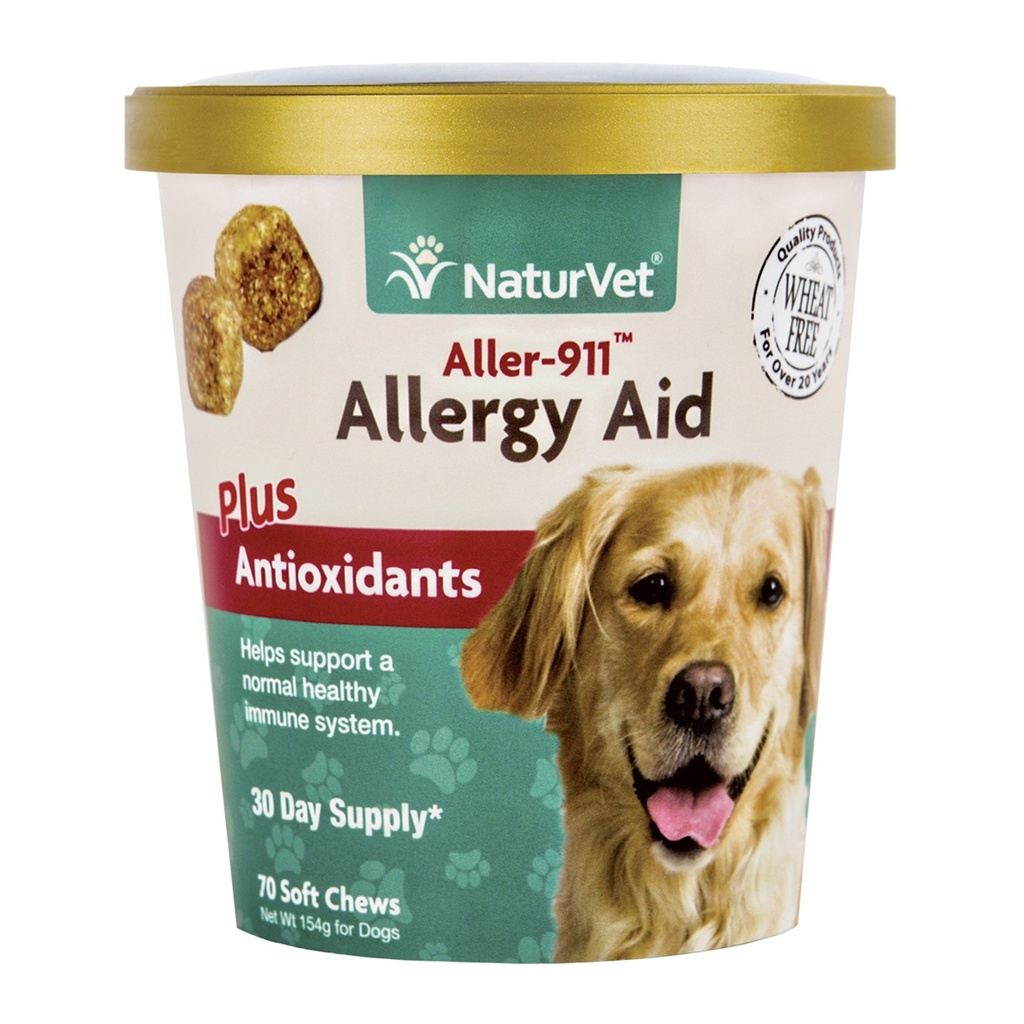 Naturvet Allergy Aid + Antioxidantes 70 Pastillas Masticables