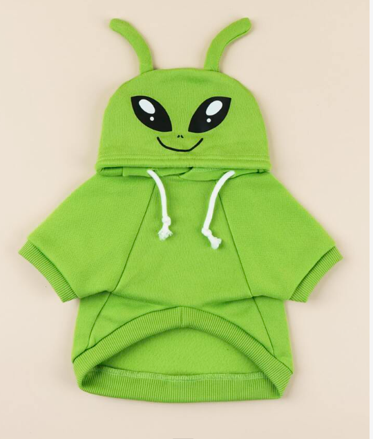 Sudadera De Mascotas Con Capucha Cosplay De Animal Color Verde