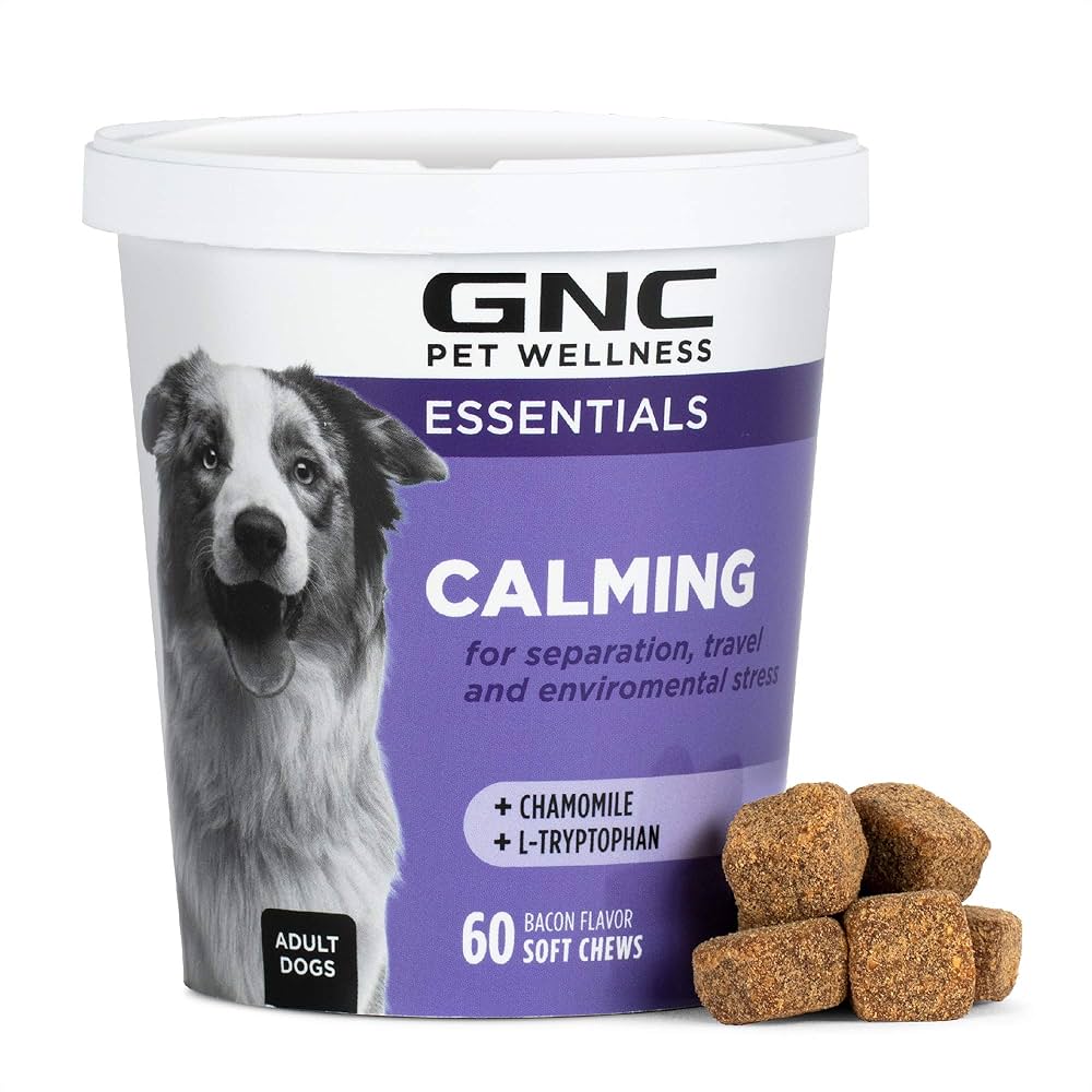 Gnc Pet Wellness Essentials Calming Para Perros, 60 Soft Chews Sabor Bacon