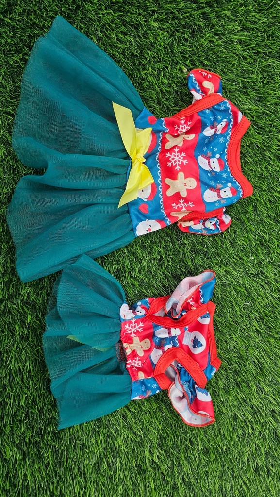 Vestido De Tul Con Estampado De Arbol De Navidad Para Mascotas Tallas Varias