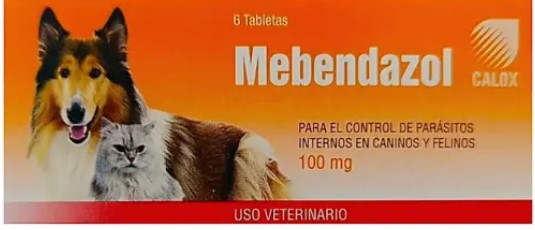 Calox Mebendazol 6 Tabletas De 100 Mgrs