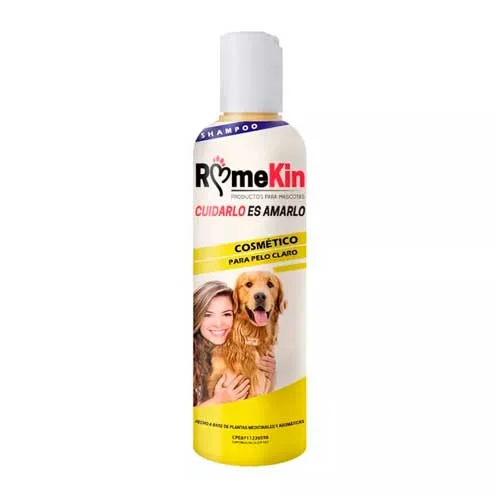 Shampoo Para Perros Anti Parasitario Para Pelo Oscuro 250ml Romekin
