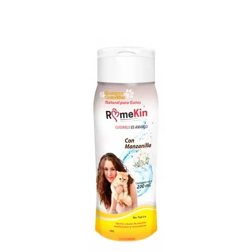 Shampoo Cosmetico Gatos Con Manzanilla 200ml Romekin