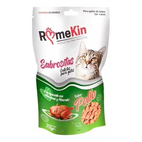 Galletas Para Gatos Sabrositas Sabor Pollo 75 Gr