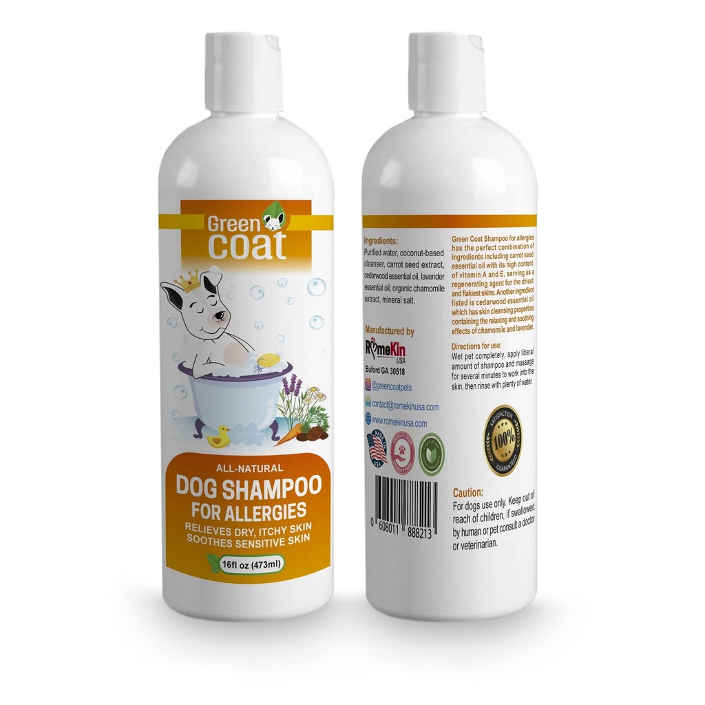 Green Coat Shampoo Para Perros Antialergicos 473ml