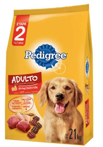PEDIGREE PERRARINA PARA PERROS ADULTOS SABOR A CARNE POLLO Y CEREALES 21 KG 