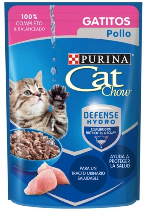 Purina Cat Chow Sobre De Alimento Para Gatitos Sabor A Pollo 85g