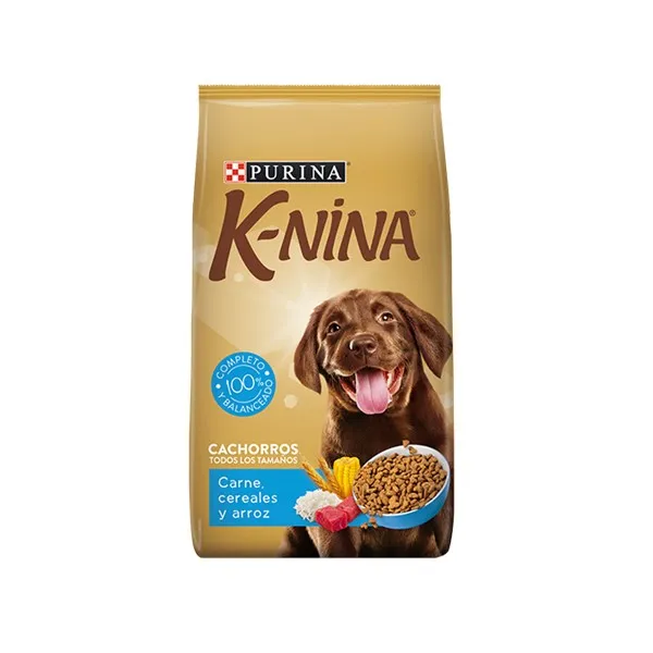 Perrarina K-Nina Para Perros Cachorro Todas Las Razas Sabor A Carne, Cereal Y Arroz 1kg