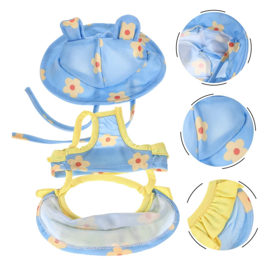 Traje De Bano Para Mascotas Con Sombrero