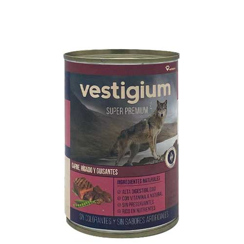 Vestigium Super Premiun Carne Higado Y Guisante 415g
