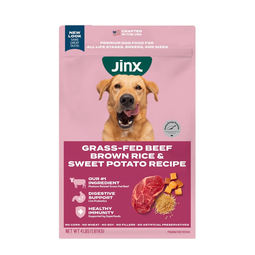 Jinx Alimento Seco Para Perros Beef-Brown Rice-Sweet Potato 4lbs - 1.81kg
