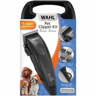 Wahl Pet Clipper Kit Maquina Para Afeitar Perro 10 Pcs Negro