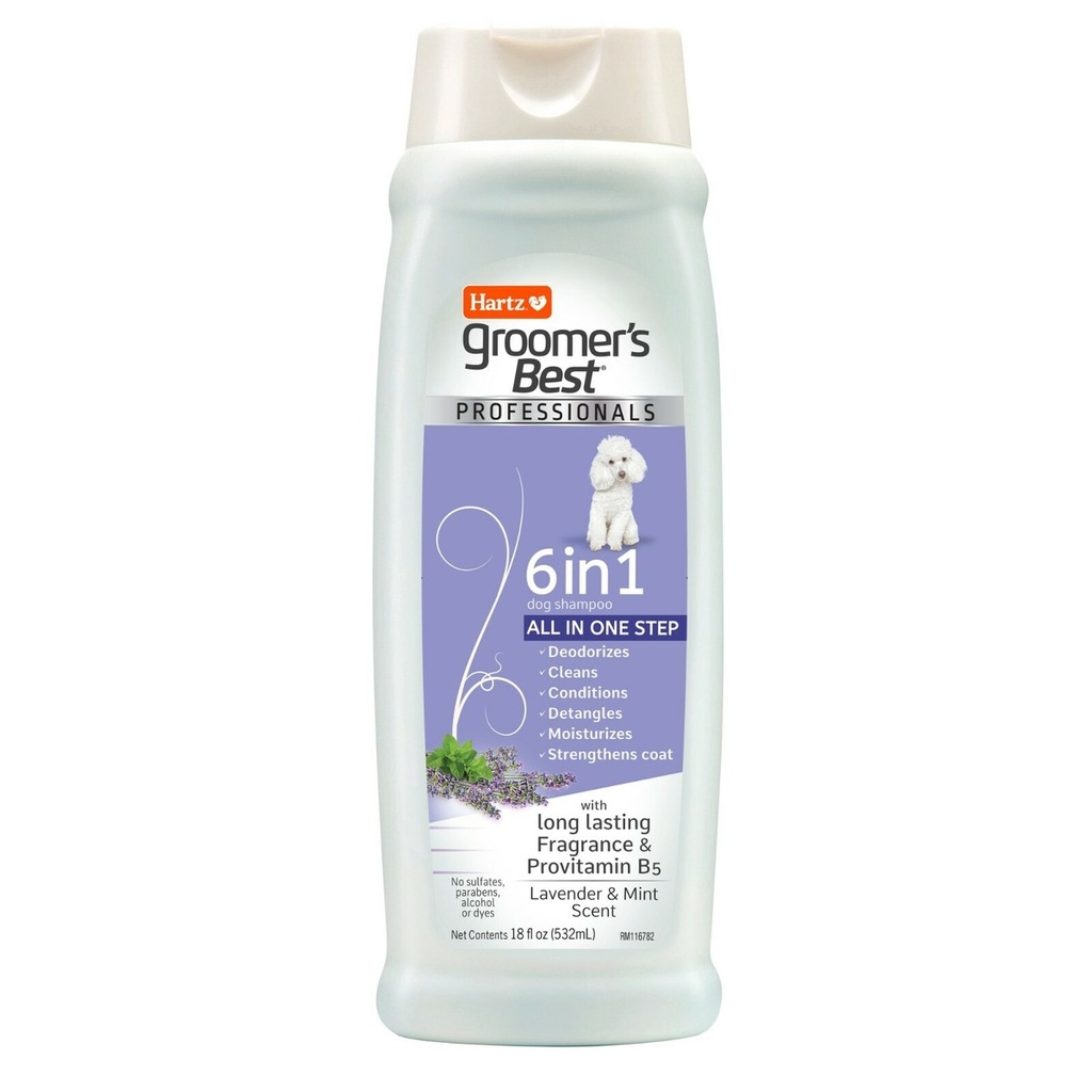 Hartz Groomers Shampoo Para Perros 6 En 1 Lavanda Y Menta 18 Oz