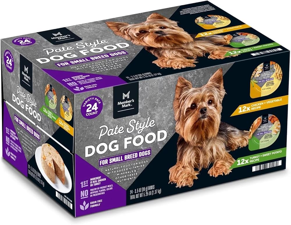 Members Mark Pate Styler Dog Food For Small Variety Pack 24 Unidades