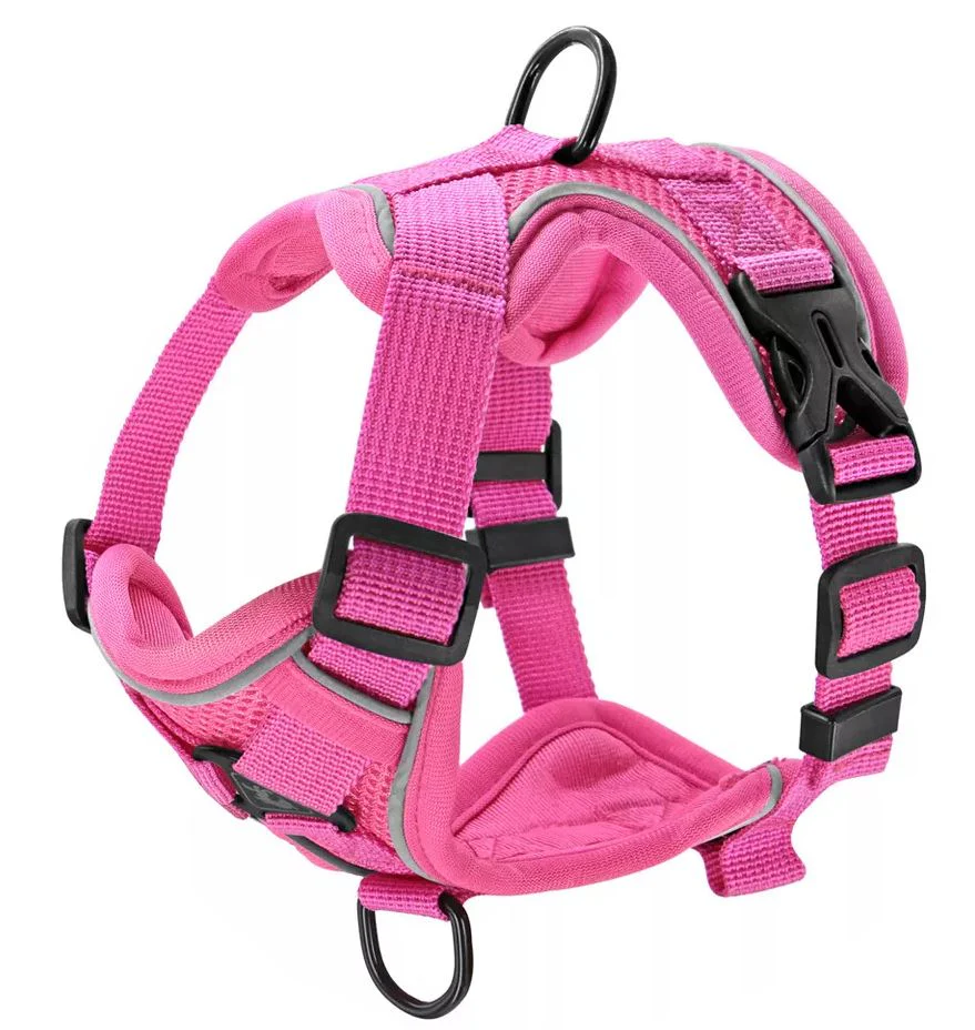 Arnes Para Perros, Ajustable, Reflectante Para Perros Medianos Y Grandes Fucsia Tallas Varias