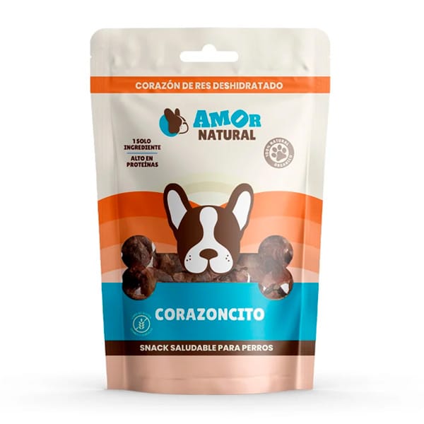 Amor Natural Corazoncito Corazon de Res Deshidratado 100g
