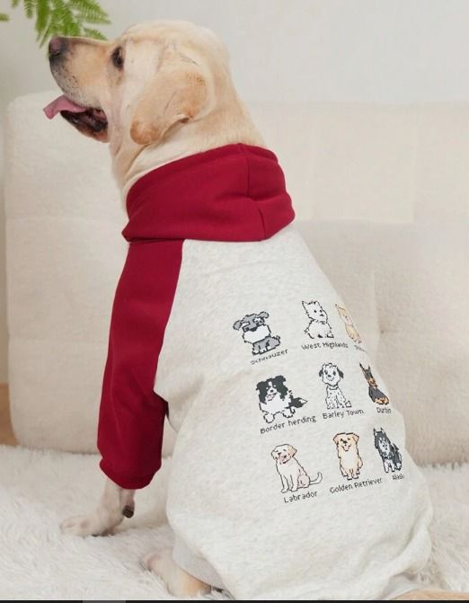 SUDADERA ACOLCHADA PARA PERROS CON CAPUCHA 4XL