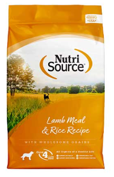NUTRISOURCE ADULT LAMB MEAL AND RICE, 4LB    