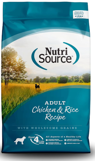 NUTRISOURCE ADULT CHICKEN & RICE RECIPE 4LB  
