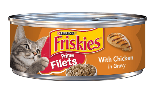 PURINA FRISKIES PRIME FILETS, WITH CHICKEN IN GRAVY 156 gr.