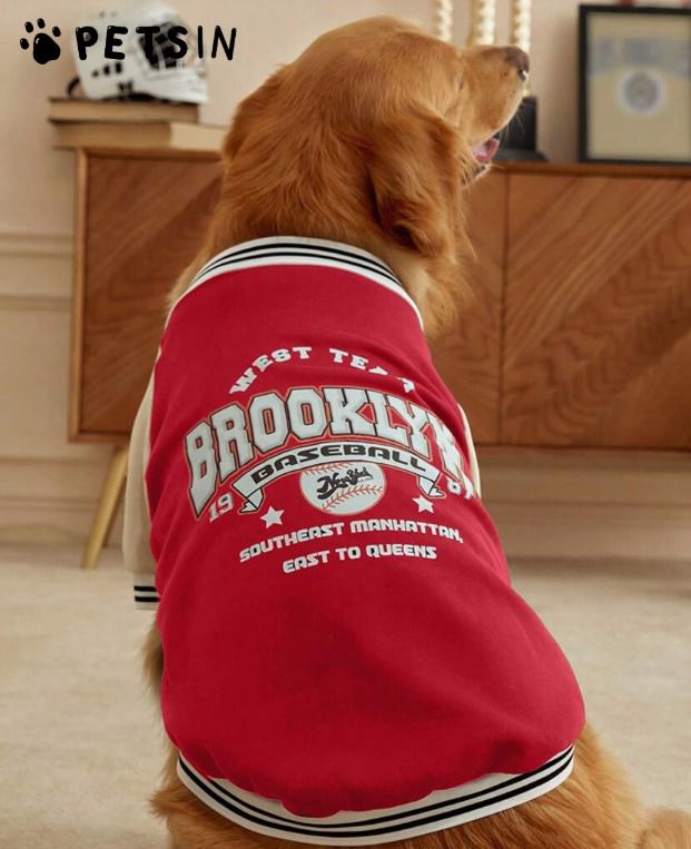 SUETER ESTILO CARDIGAN PARA MASCOTAS COLOR ROJO TALLA L