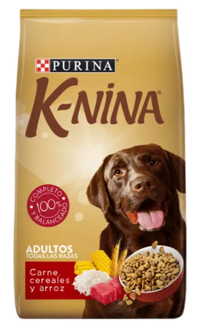 PURINA K-NINA ALIMENTO PARA PERROS ADULTOS SABOR A CARNE CEREALES Y ARROZ 4 KG