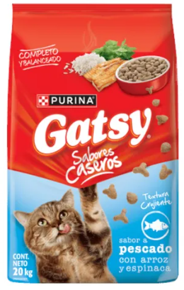 GATSY GATARINA ADULTOS DE PESCADO,ARROZ Y ESPINACA 20KG