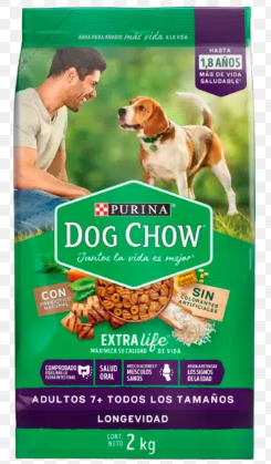 DOG CHOW LONGEVIDAD ADULTO 7+ X 2 KILOS