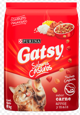 ALIMENTO PARA GATOS ADULTOS CARNE CON ARROZ Y MAÍZ GATSY PURINA 8 KG 