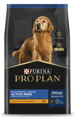 PERRARINA PRO PLAN PARA PERROS ADULTOS RAZAS MEDIANAS Y GRANDES ACTIVE MIND 3KG   