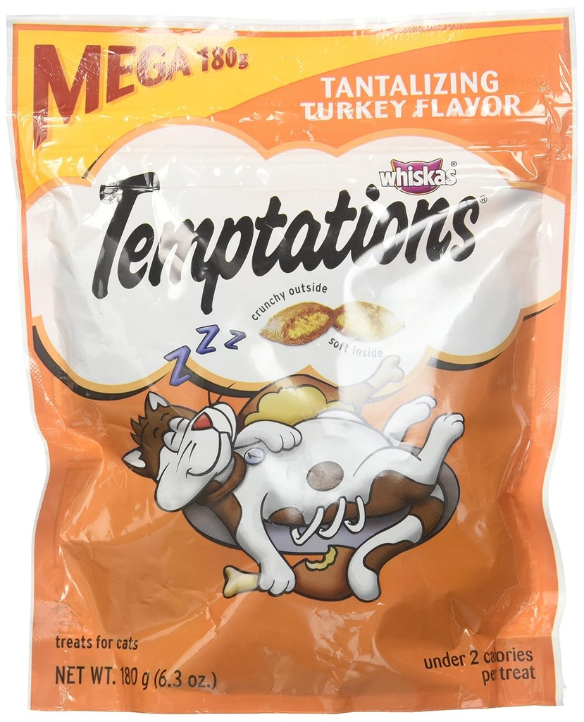 TEMPTATIONS SNACKS FOR CATS TANTALIZING TURKEY FLAVOR 180G - 6,3 OZ