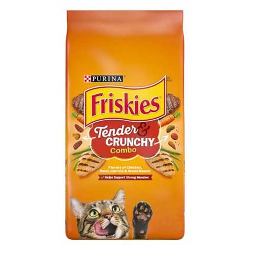 PURINA FRISKIES TENDER CRUNCHY COMBO FLAVOR CHICKEN, BEEF,CARROTS  DE 16 LB - 7,26KG