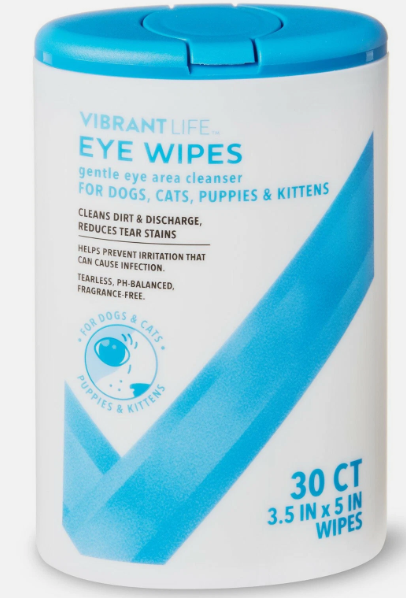 VIBRANT LIFE TOALLITAS PARA OJOS PARA PERROS Y GATOS, DE 30 UNDS